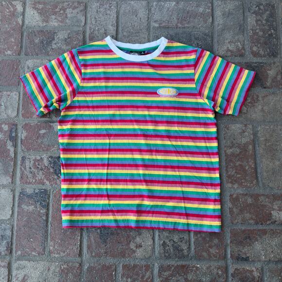 The Original Santa Cruz Skateboards Striped Tee Shirt Size M Short Sleeve - Picture 1 of 7